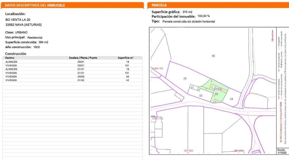Venta de casa en Nava