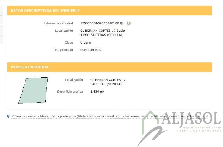 For sale of land in Salteras