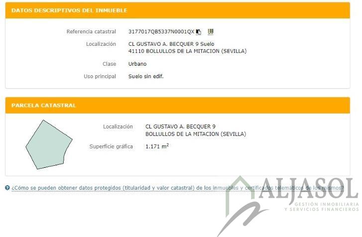 For sale of land in Bollullos de la Mitación