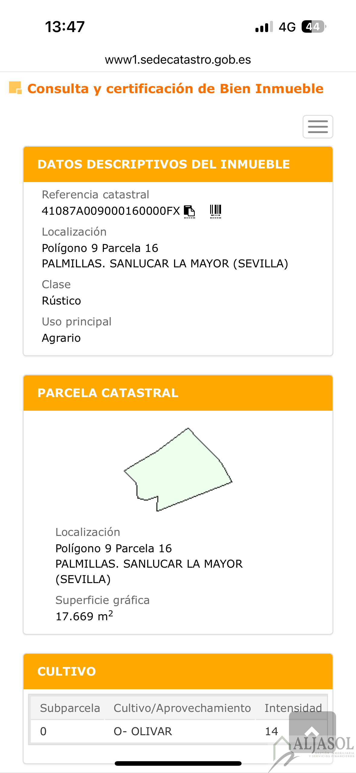 For sale of rural property in Sanlúcar la Mayor