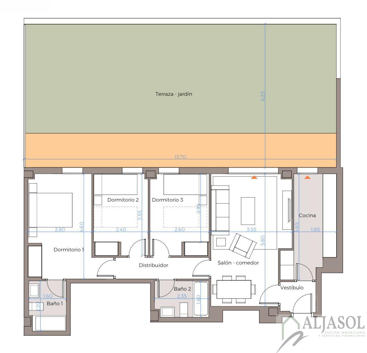 For sale of flat in San Juan de Aznalfarache