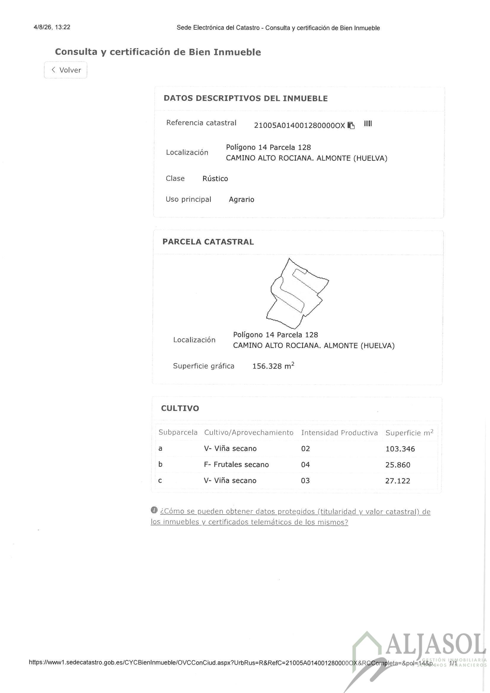 Venta de finca rústica en Almonte
