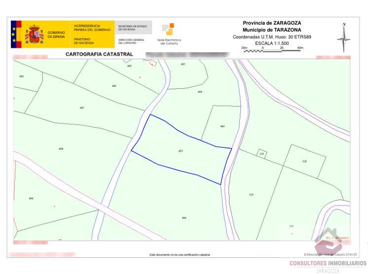 For sale of land in TARAZONA