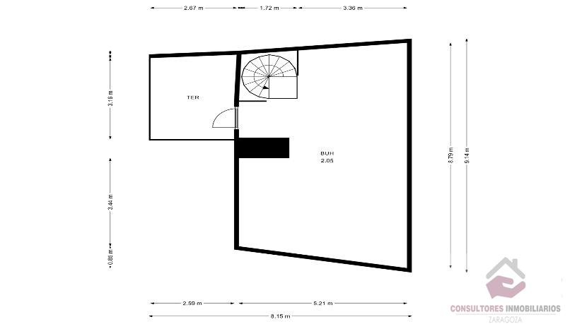For sale of penthouse in Zaragoza