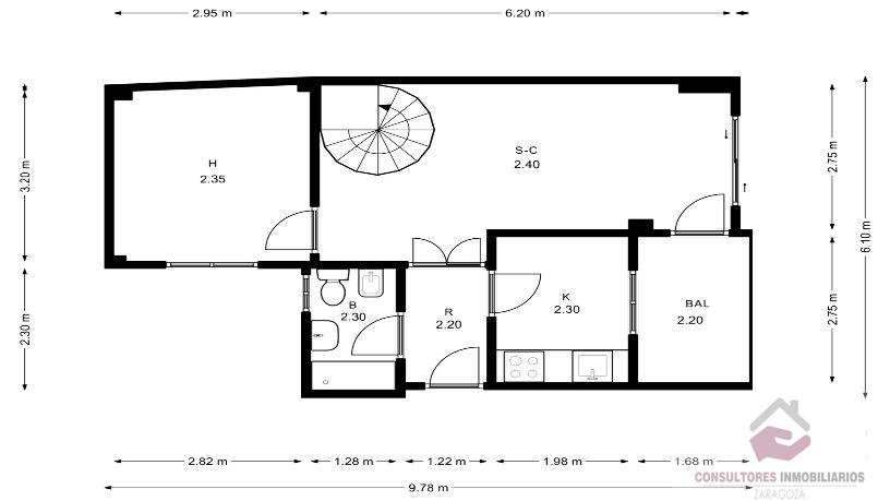 For sale of penthouse in Zaragoza
