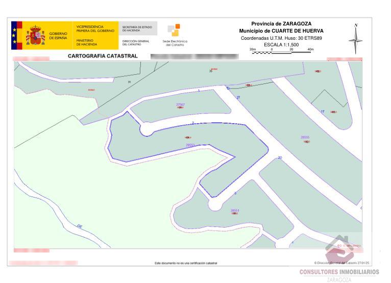 For sale of land in Cuarte de Huerva