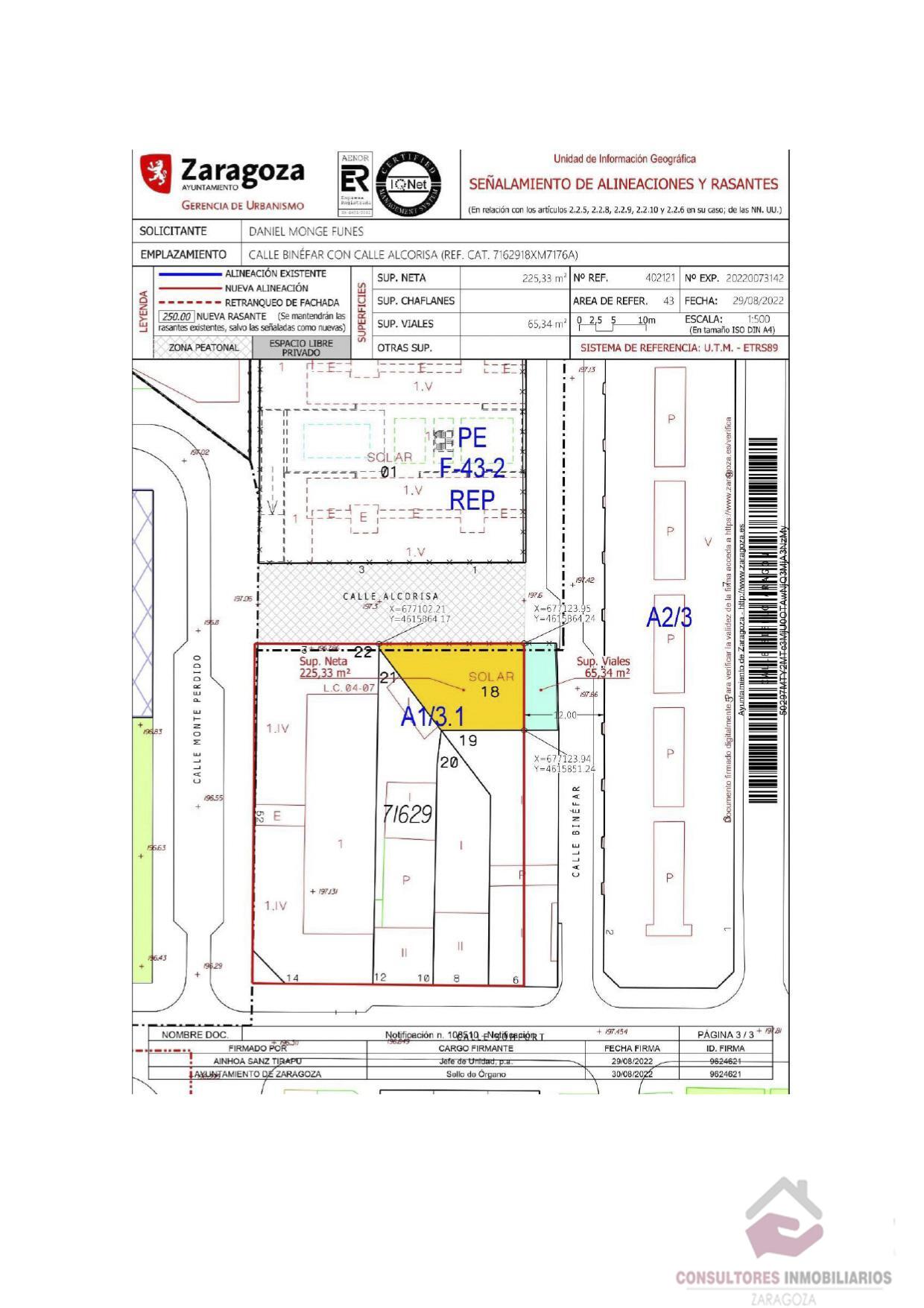 Venta de terreno en Zaragoza