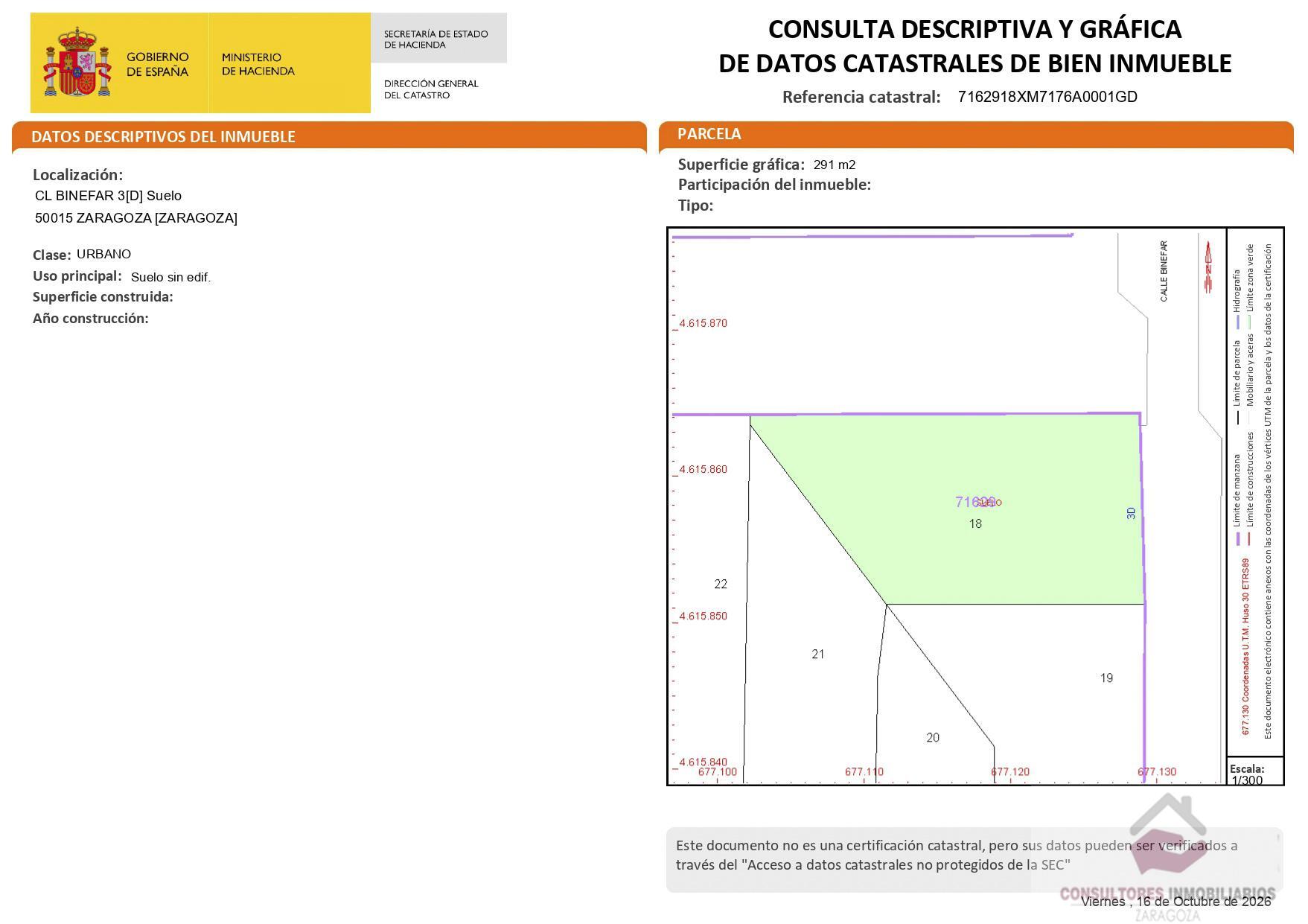 Venta de terreno en Zaragoza