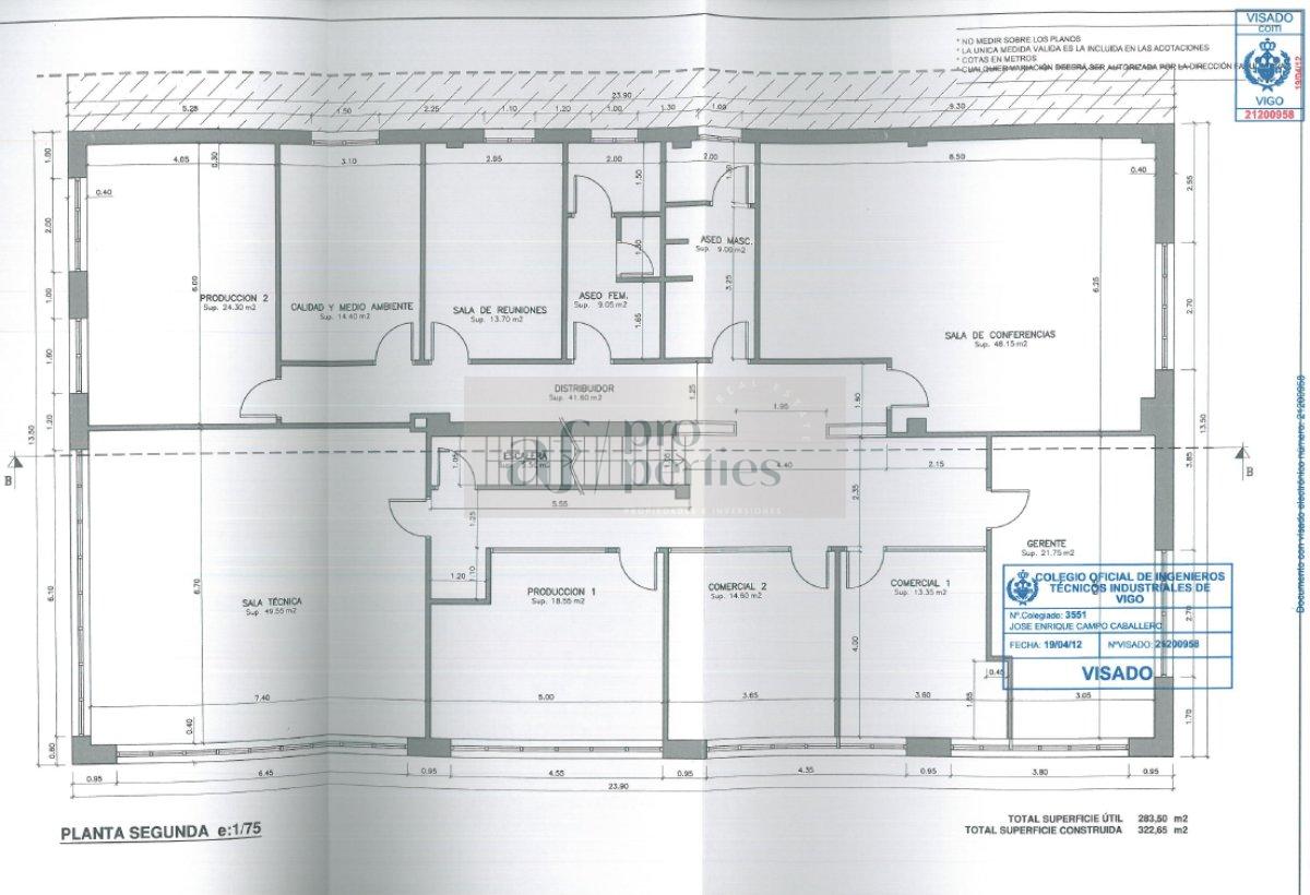 For sale of industrial plant/warehouse in Vigo