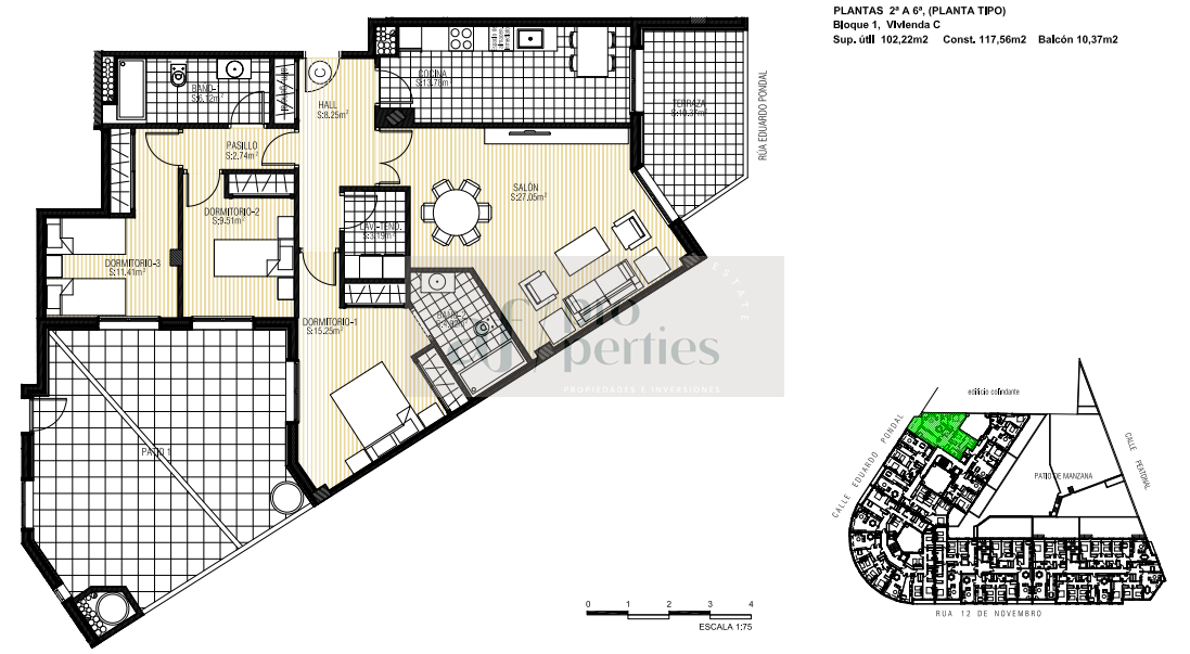 For sale of flat in Pontevedra