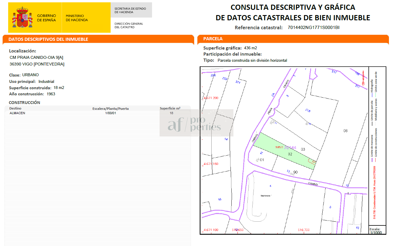 Venta de terreno en Vigo