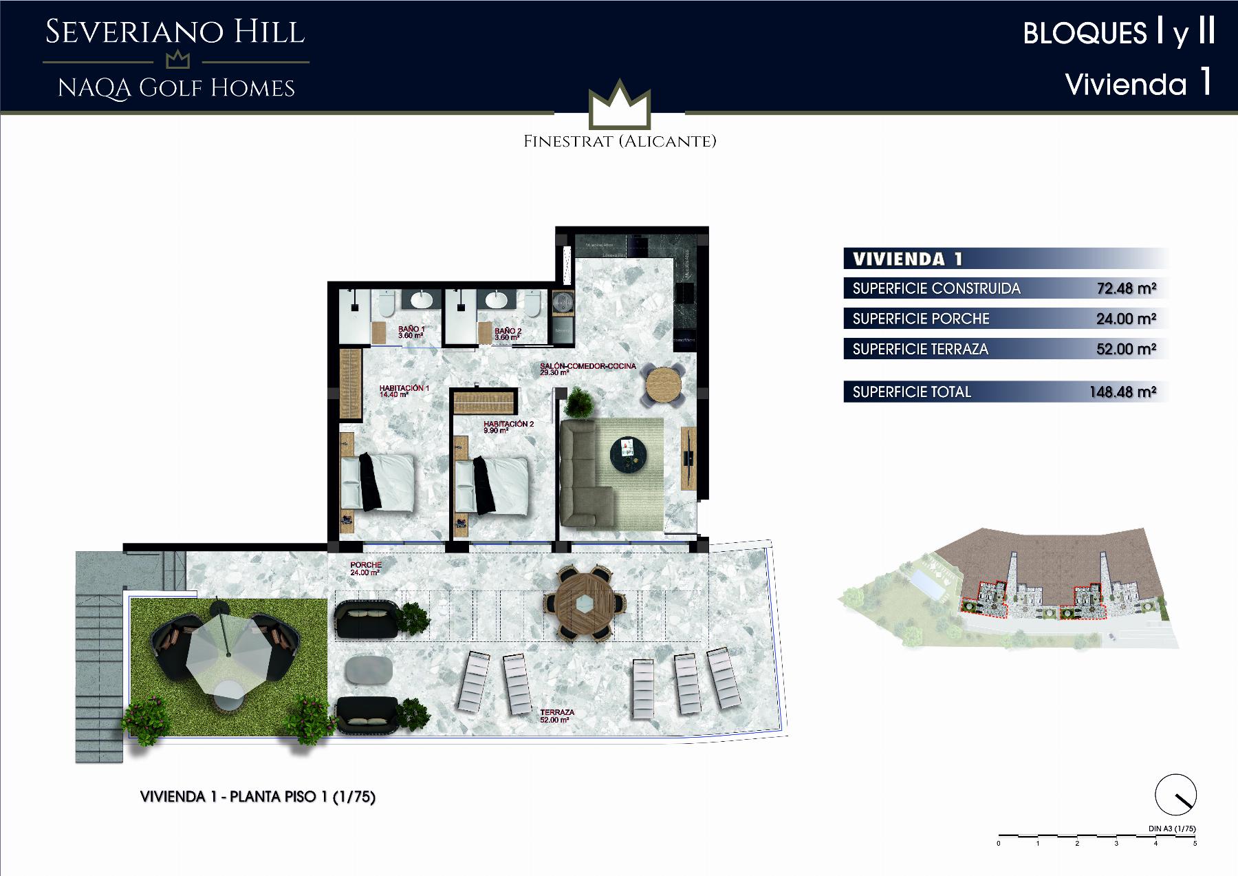 For sale of apartment in Finestrat