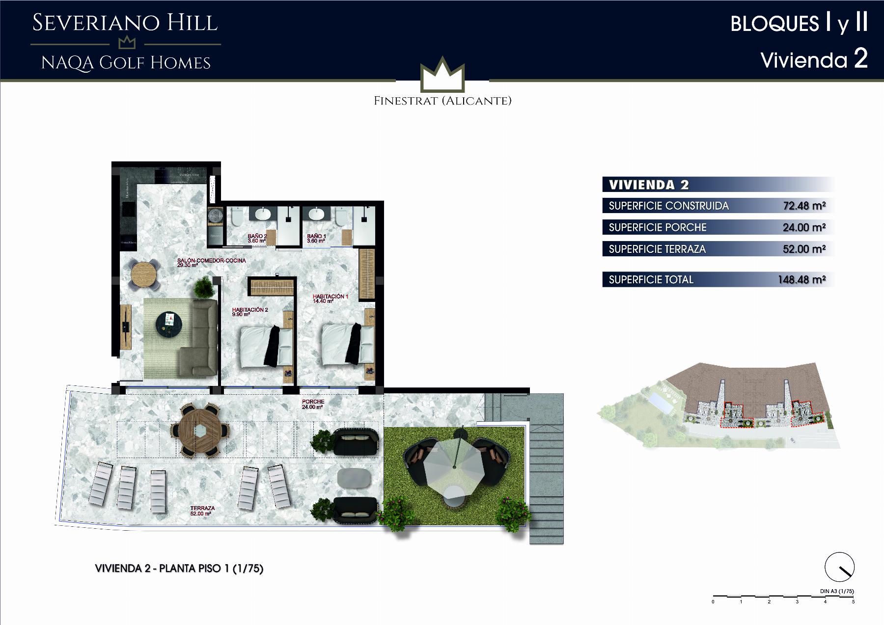 For sale of apartment in Finestrat