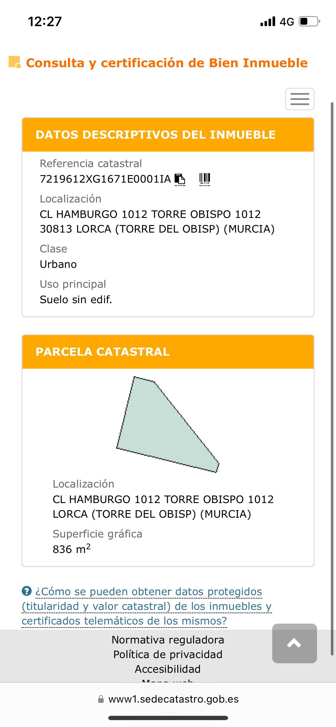 Venta de terreno en Lorca