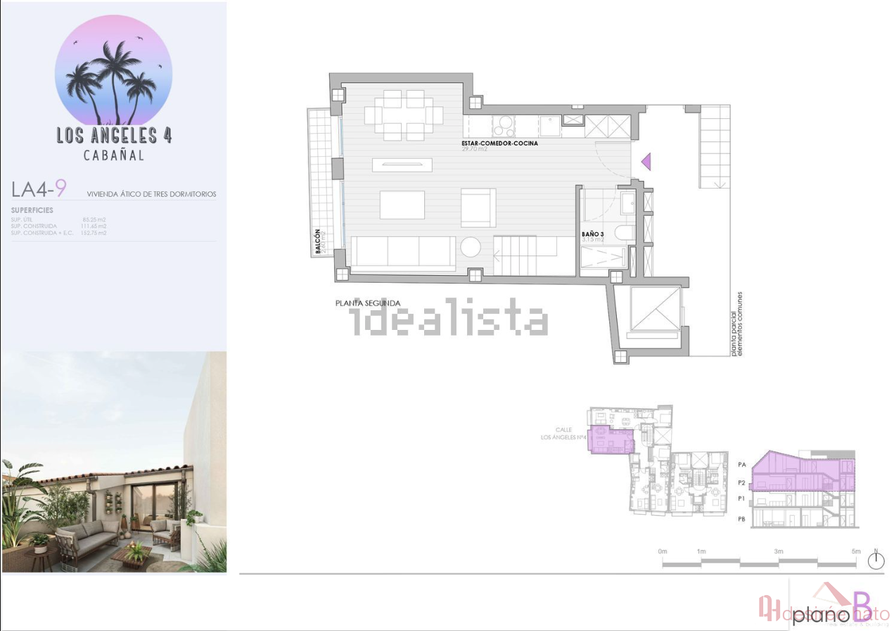 Til salg fra penthouse i Valencia