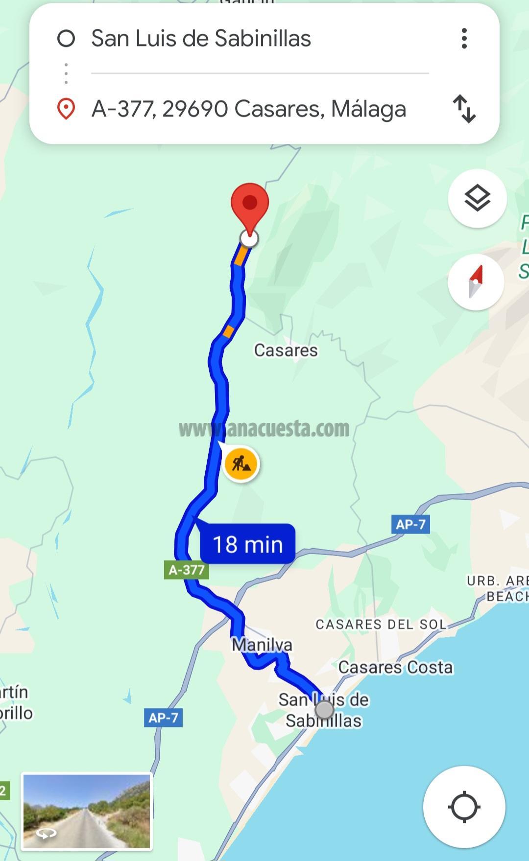 For sale of land in Casares