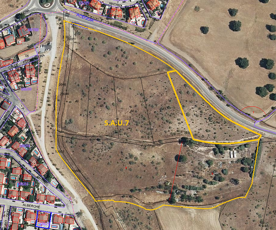 For sale of land in Villanueva de Perales