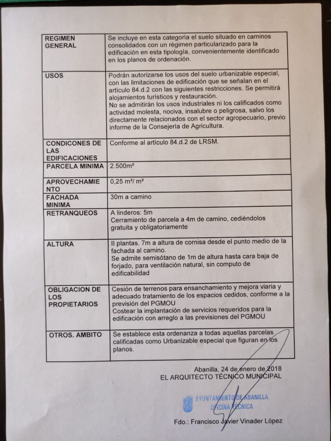 Venta de terreno en Abanilla