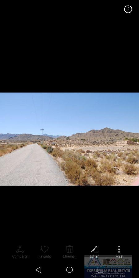 Venta de terreno en Abanilla