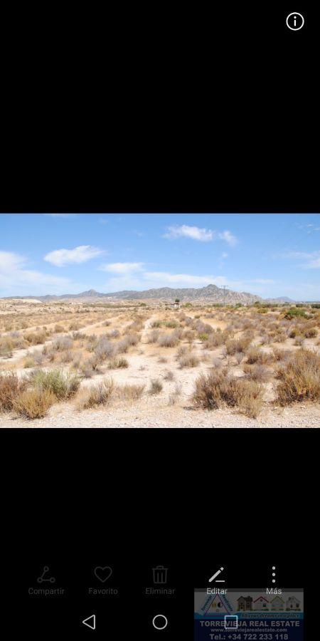Venta de terreno en Abanilla