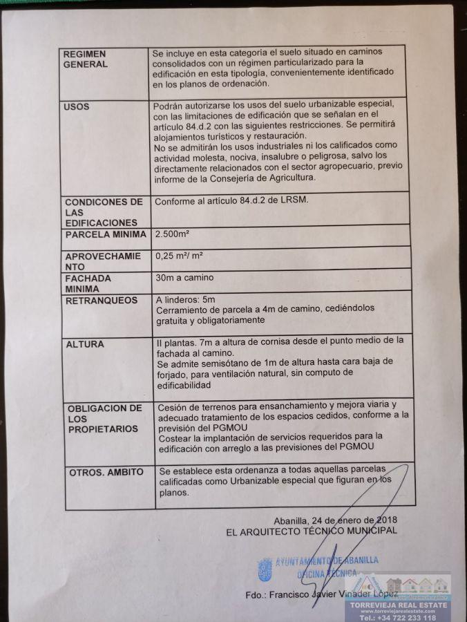 Venta de terreno en Abanilla
