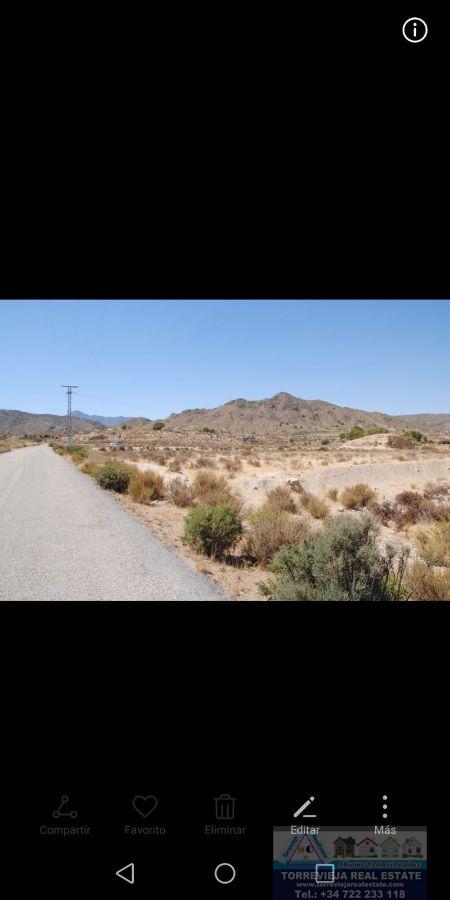 Venta de terreno en Abanilla