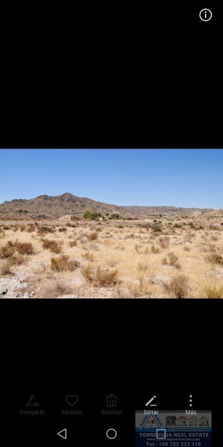 Venta de terreno en Abanilla