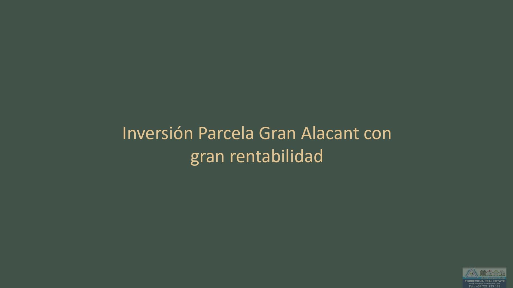 For sale of land in Santa Pola