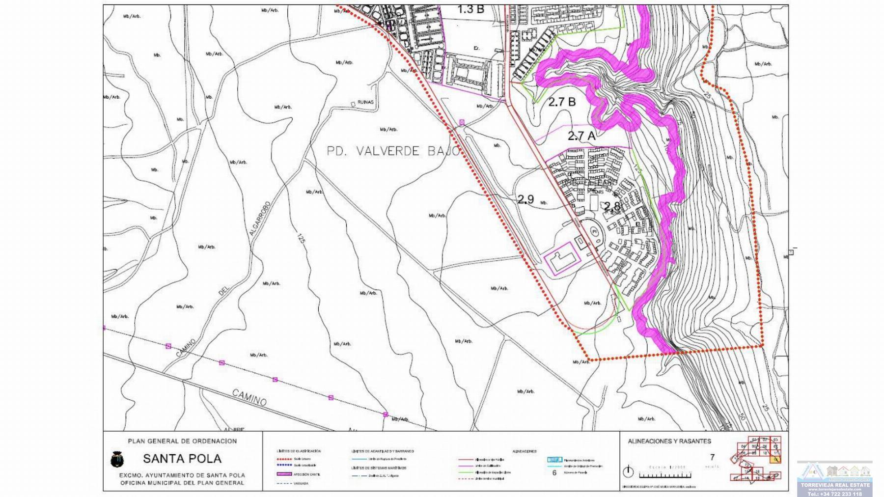 For sale of land in Santa Pola