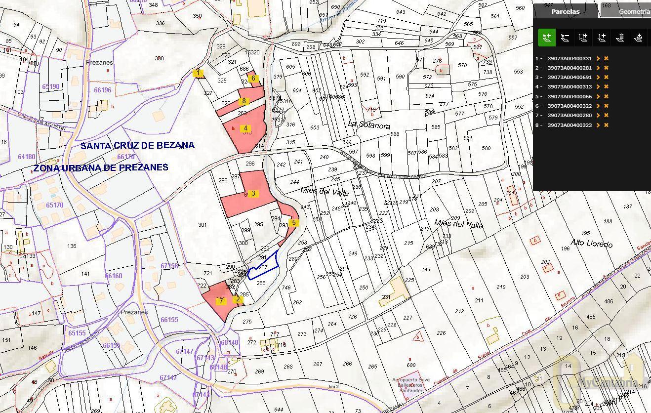 For sale of land in Santa Cruz de Bezana