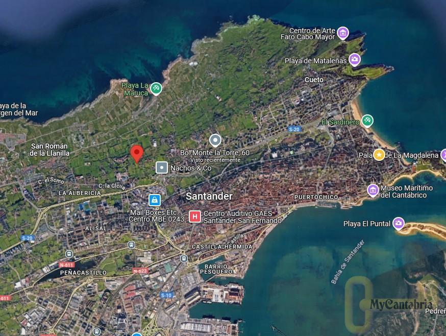 For sale of land in Santander