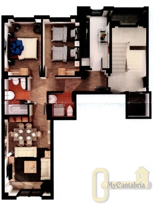 Venta de piso en Santander