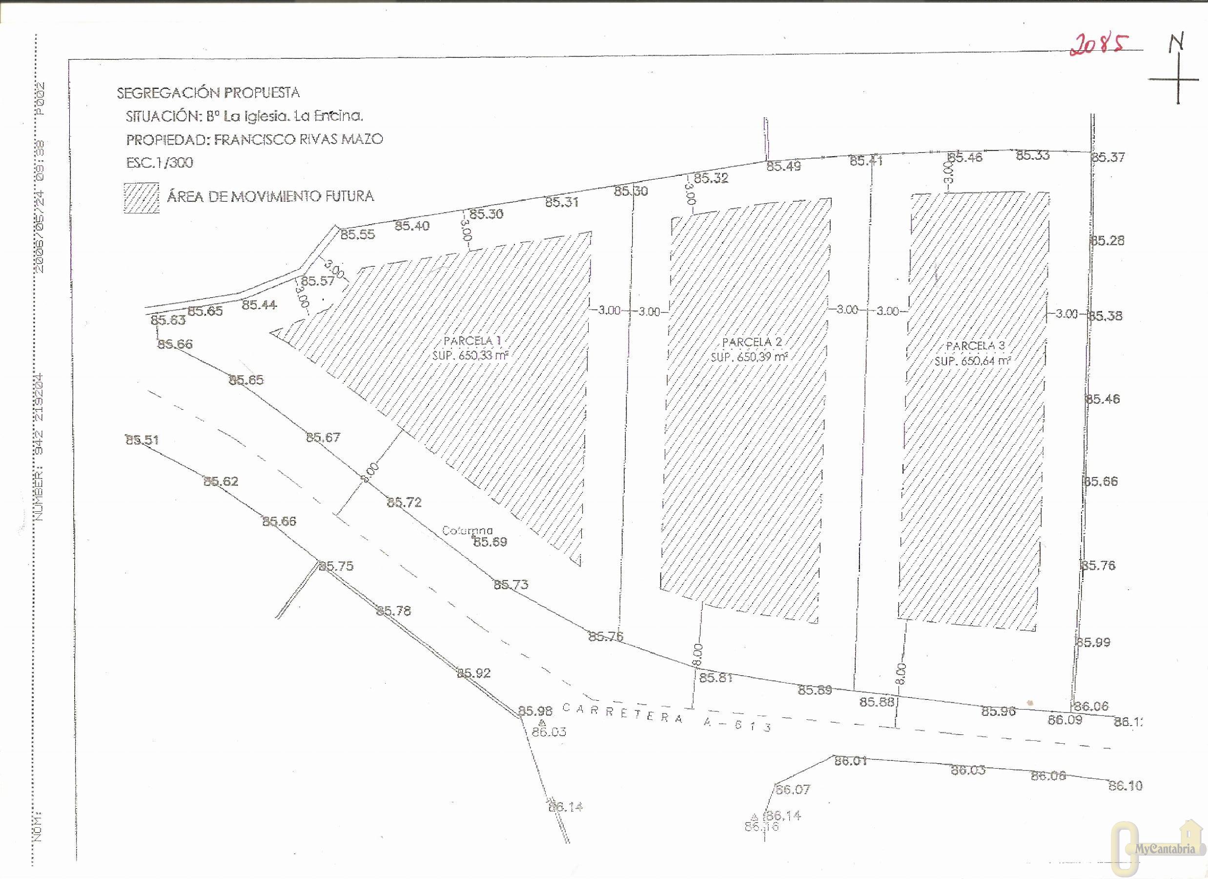 For sale of land in Santa María de Cayón