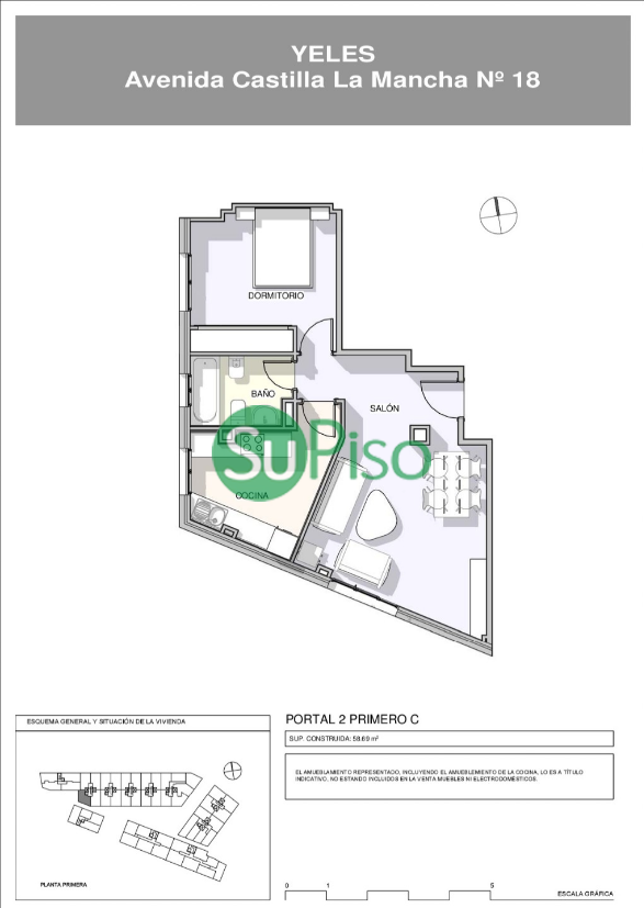 For sale of flat in Yeles