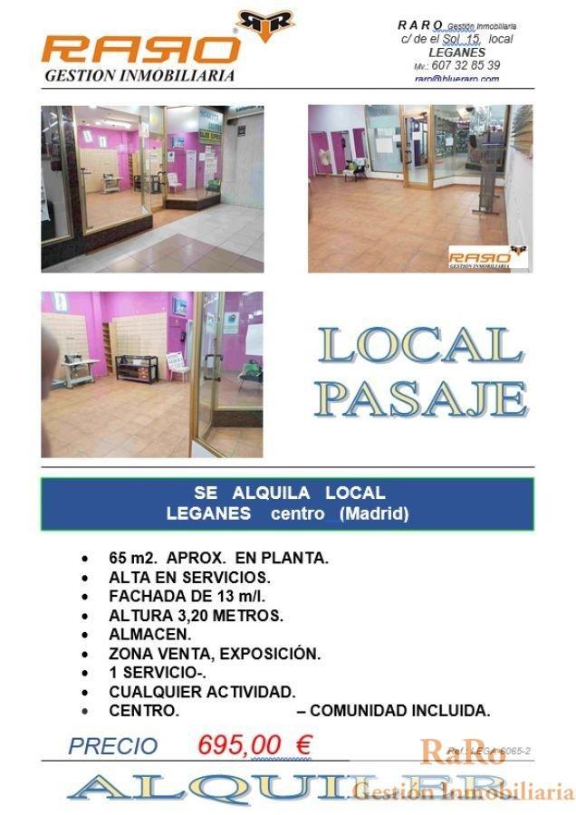 Alquiler de local comercial en Leganés