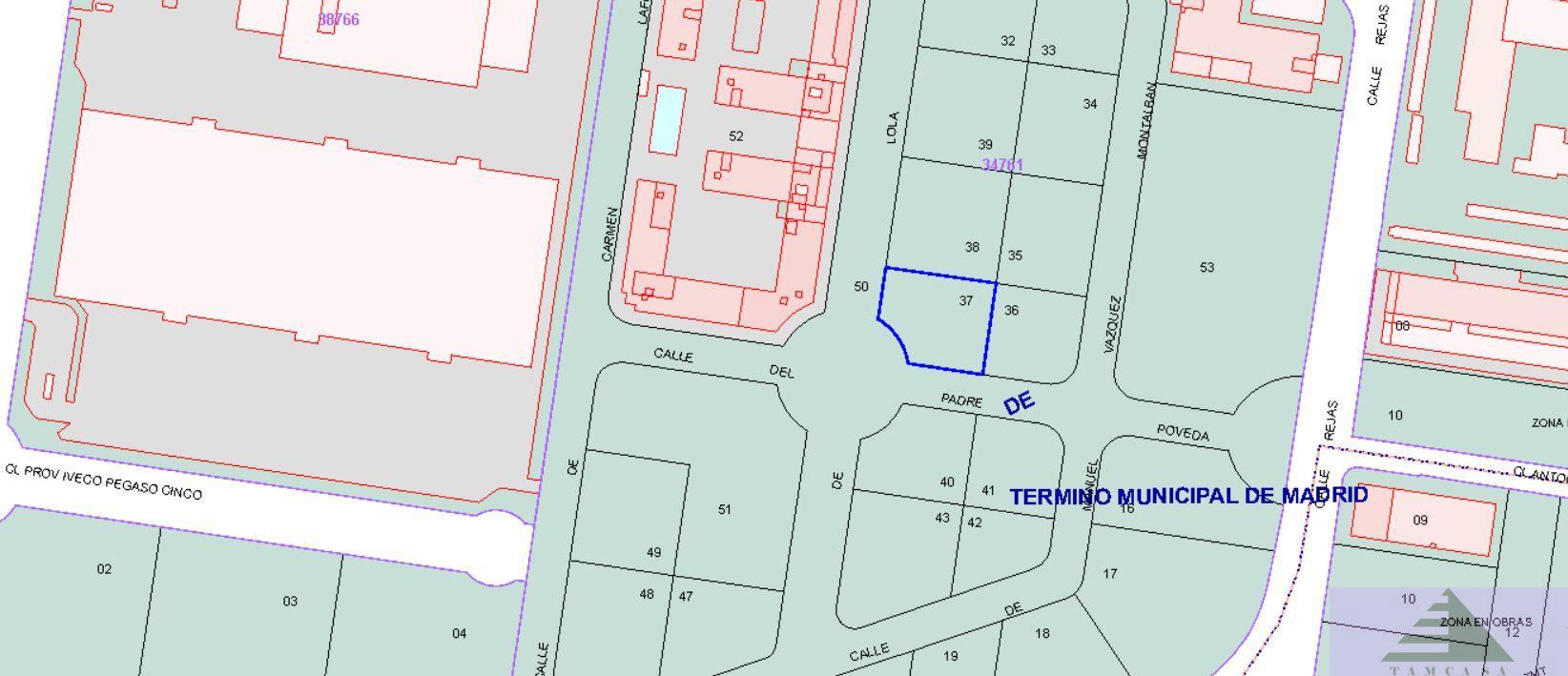 For sale of land in Madrid