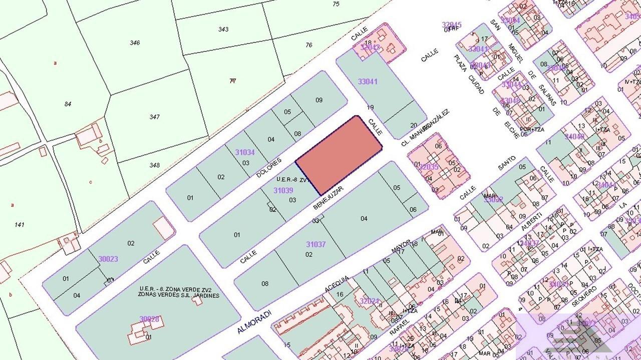 For sale of land in Almoradí