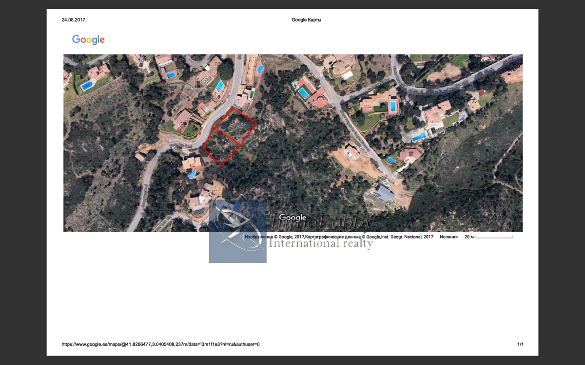 For sale of land in Platja d´Aro