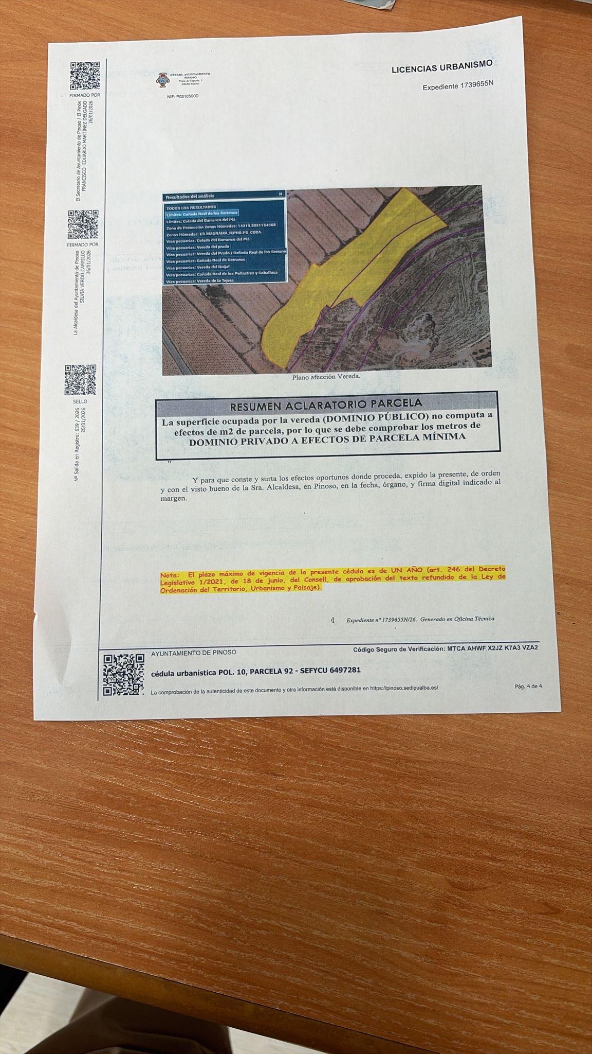 Venta de finca rústica en El Pinós