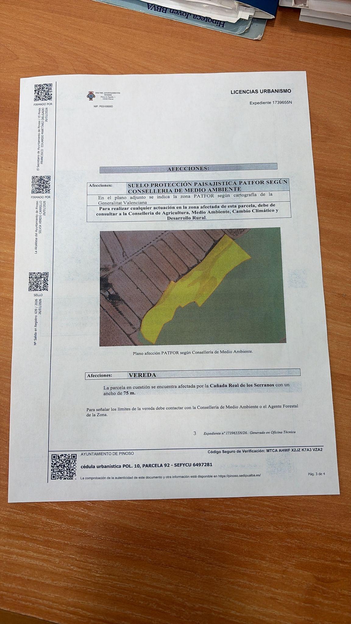 Venta de finca rústica en El Pinós