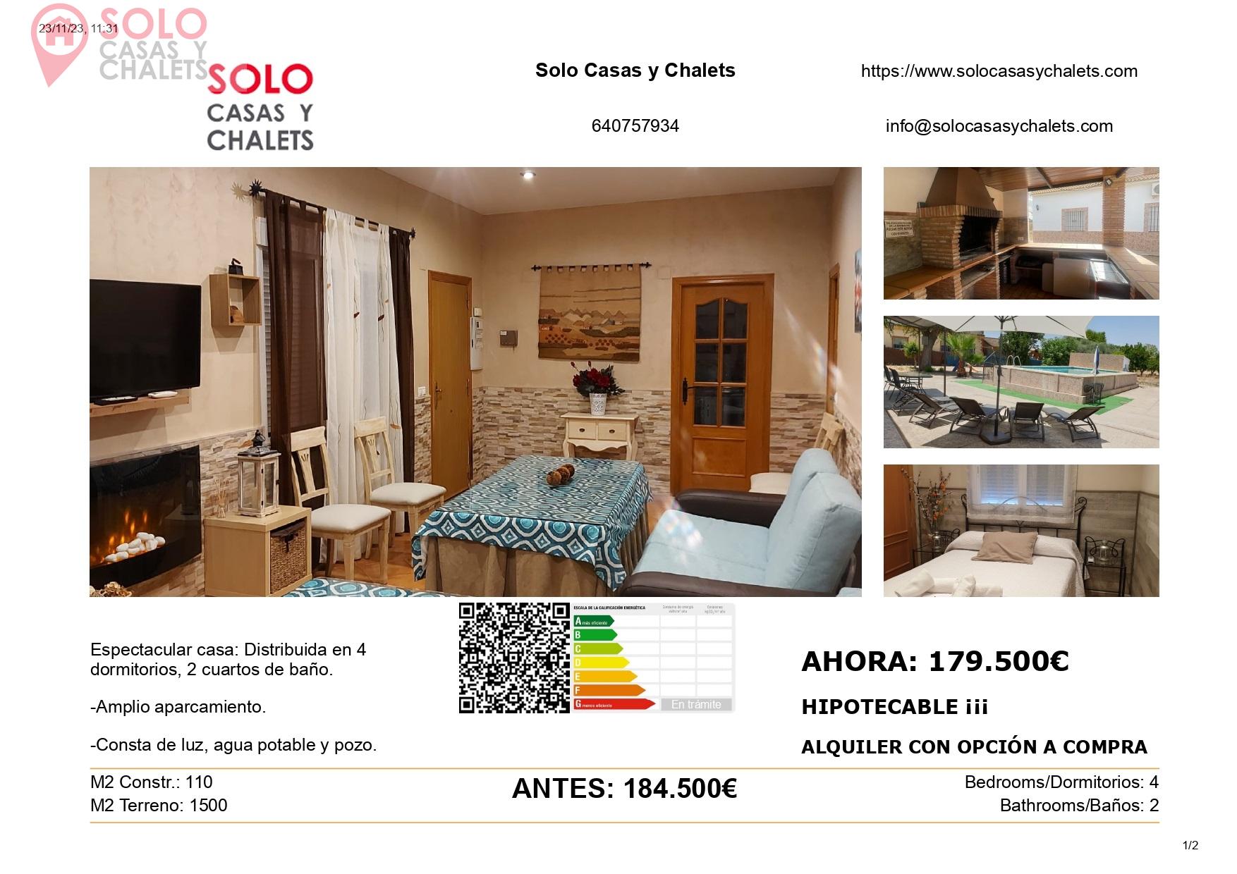 For sale of house in Córdoba