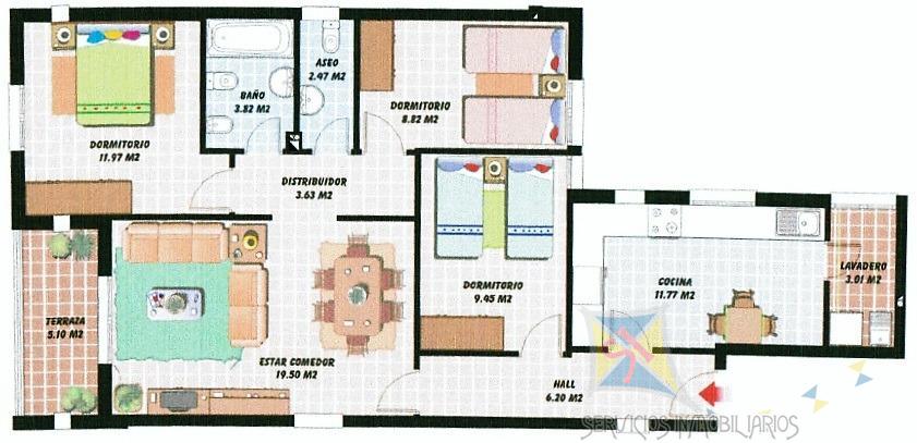 Venta de piso en Vícar