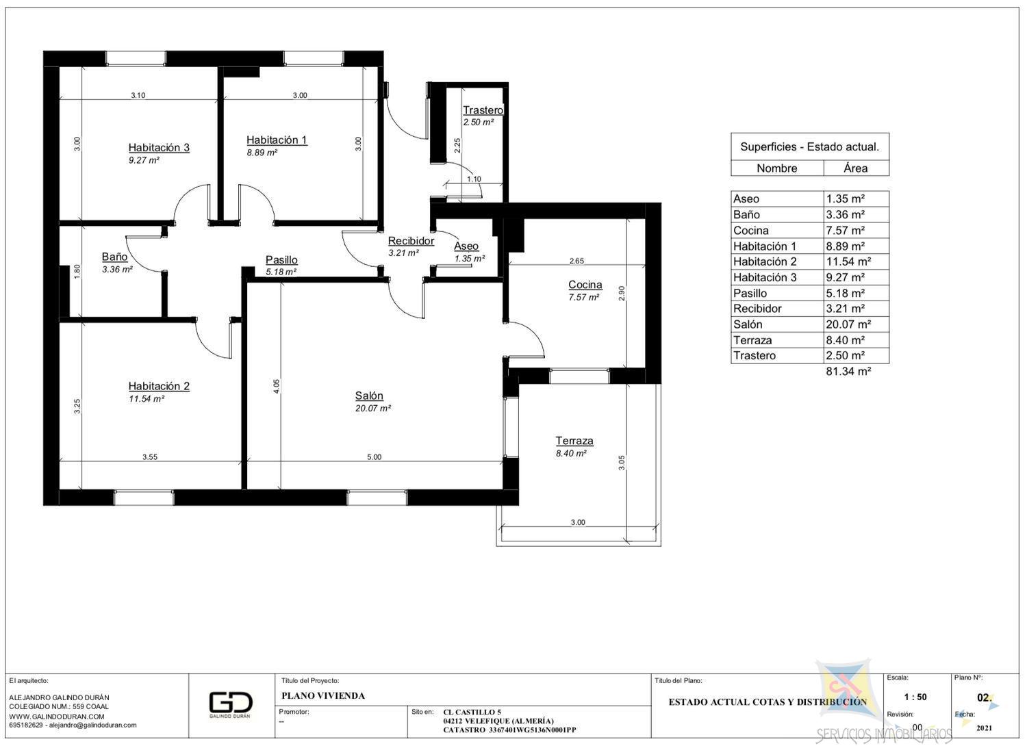 Venta de piso en Velefique