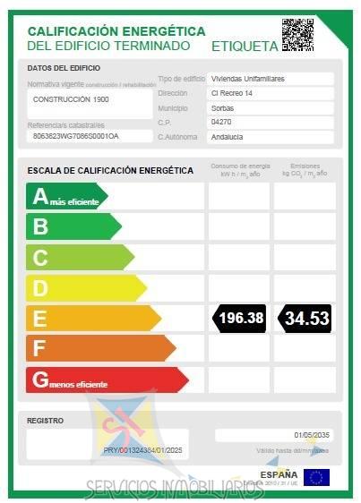 Venta de casa en Sorbas