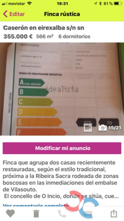 Venta de casa en Incio O