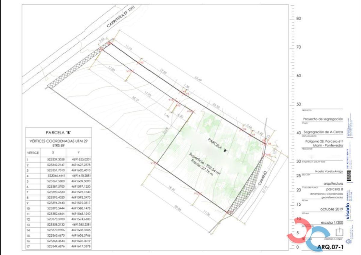 For sale of land in Marín