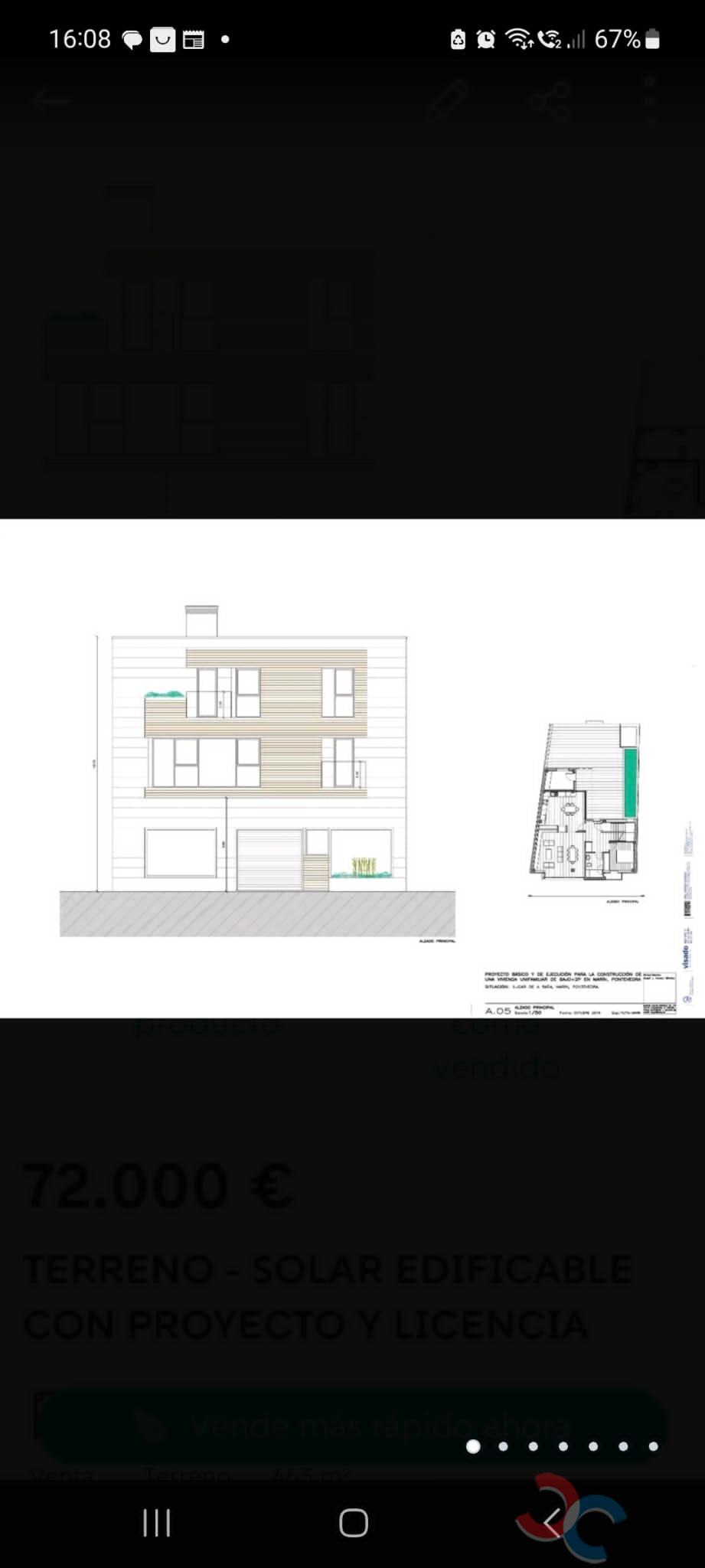 For sale of land in Marín