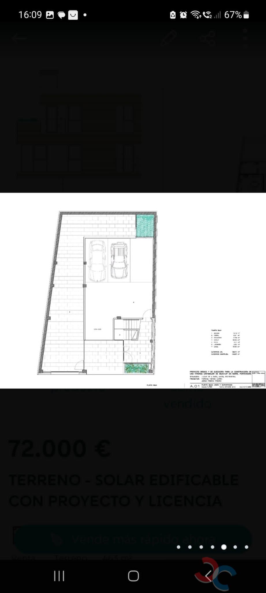 For sale of land in Marín
