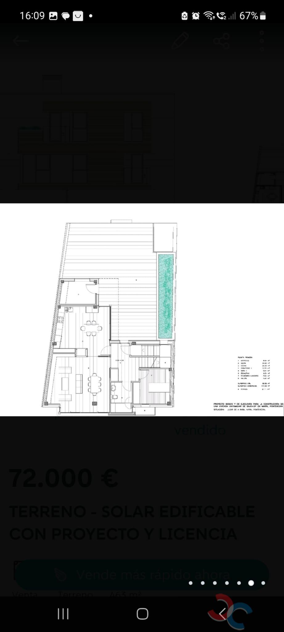 For sale of land in Marín