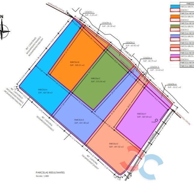 For sale of land in Marín